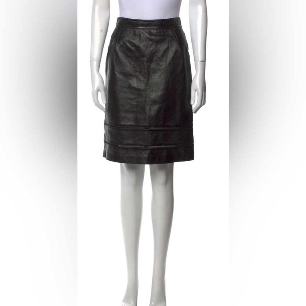 Loewe leather skirt size 42 black